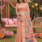 Anaita Pink Linen Cotton Woven Saree With Blouse
