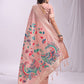 Anaita Pink Linen Cotton Woven Saree With Blouse