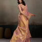 Anaita Pink Tissue Silk Woven Saree With Blouse