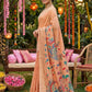 Anaita Pink Linen Cotton Woven Saree With Blouse