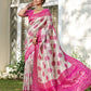 Anaita Pink Silk Blend Woven Saree With Blouse