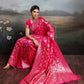 Anaita Pink Silk Blend Woven Saree With Blouse