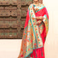 Anaita Pink Silk Saree With Blouse Piece