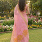 Anaita Pink Linen Saree With Blouse Piece