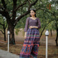Aayaa Pure Chanderi Gown With Heavy Digital Print - Multi Color