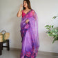Vamsee Ramya Purple Organza Saree - Swadesiicart
