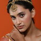 Women's Gold-Polished Kundan Mathapatti Head Jewellery - Ruby Raang | Swadesiicart