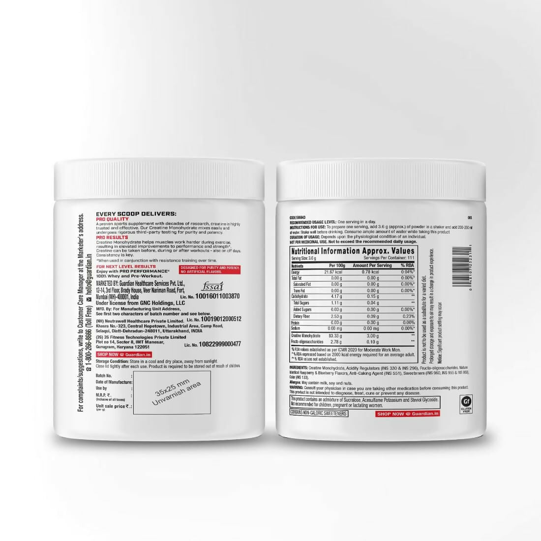 GNC Pro Performance Creatine Monohydrate Cranberry | Swadesiicart