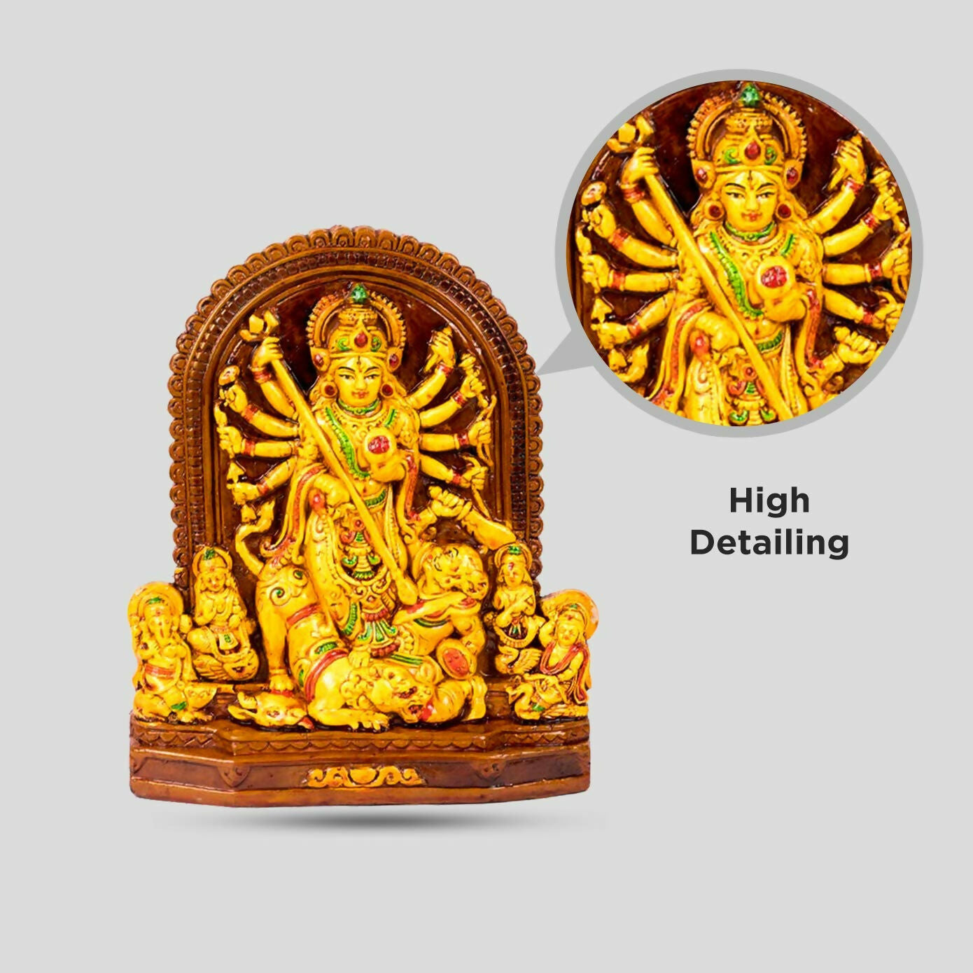 Rare Planet Earthenware Mata Durga Maa Idol - Swadesiicart