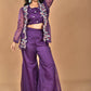 Morchari Women Hand Embroidery Crop Top-Purple - Swadesiicart