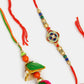 NVR Women & Men Set of 2 Multicolor Beaded Bhaiya Bhabhi Rakhi With Roli Chawal | Swadesiicart