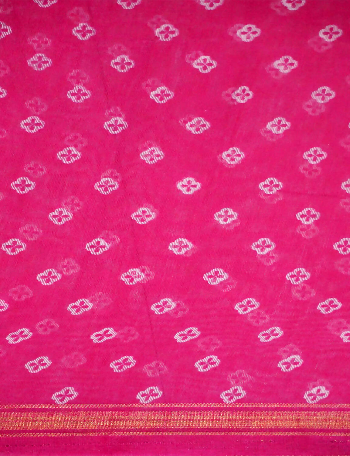 Shades Of Rani Pink Floral Design Semi Chanderi Saree By Gayathri Reddy Designer Studio | Swadesiicart