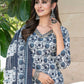 BulBul Fashionista Navy Cotton Kurta Set with Dupatta - Swadesiicart