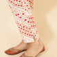 Janasya Women's White Cotton Geometric Printed Casual A-line Co-ords - Swadesiicart