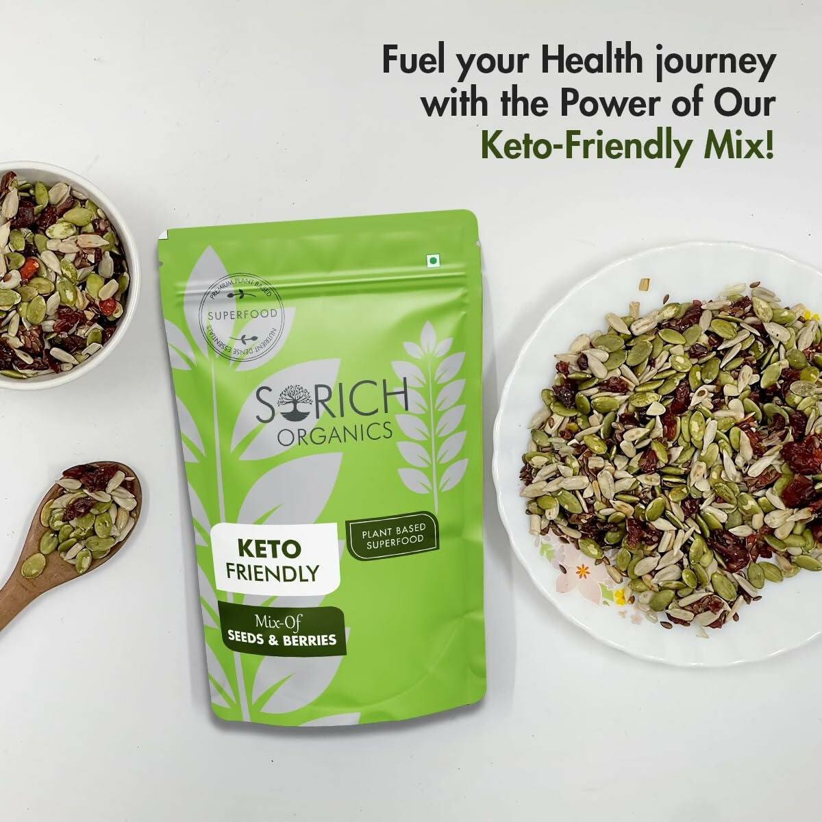 Sorich Organics Keto Mix Seeds and Berries - Swadesiicart