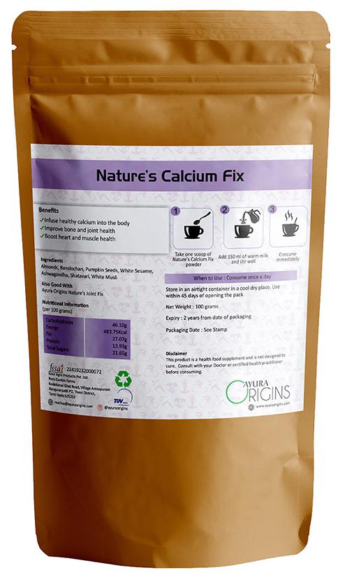 Ayura Origins Nature's Calcium Fix Powder - Swadesiicart