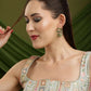Women's Natural Green Stone with Moissanite Diamond earrings - Ruby Raang | Swadesiicart