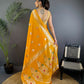 Joban Fashion Banarasi Orange Woven Soft Silk Saree | Swadesiicart