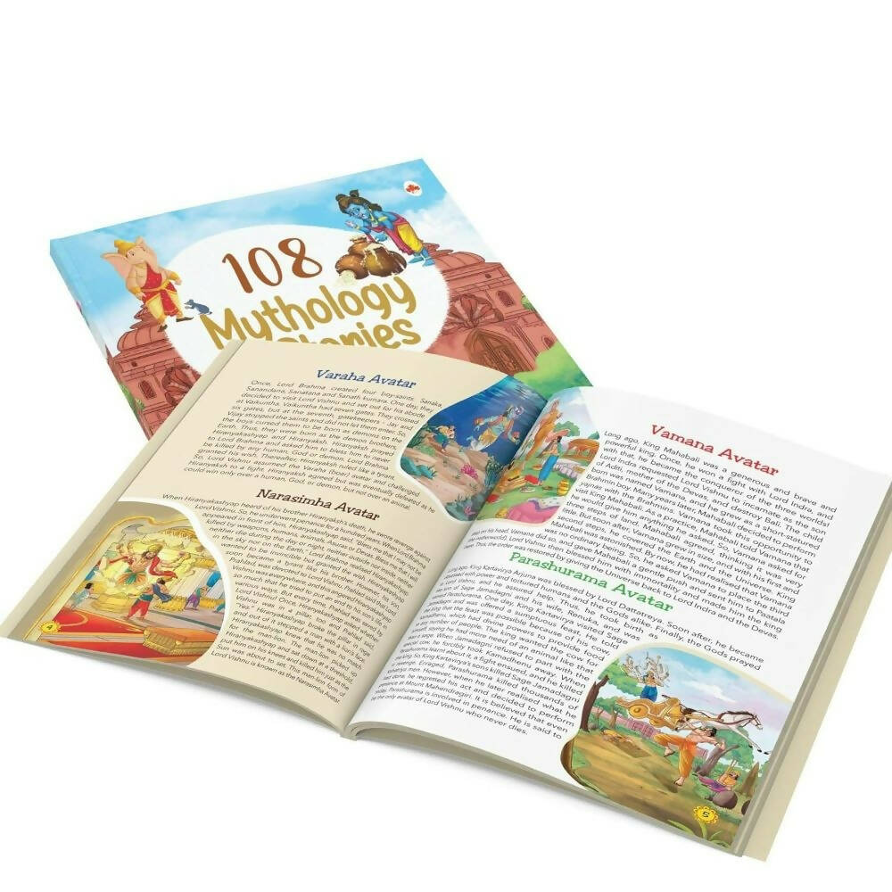 108 Indian Mythology Stories (Illustrated) - Story Book For Kids - Swadesiicart