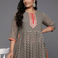 Ahalyaa Women's Traditional wear Kurta Set - Grey | Swadesiicart