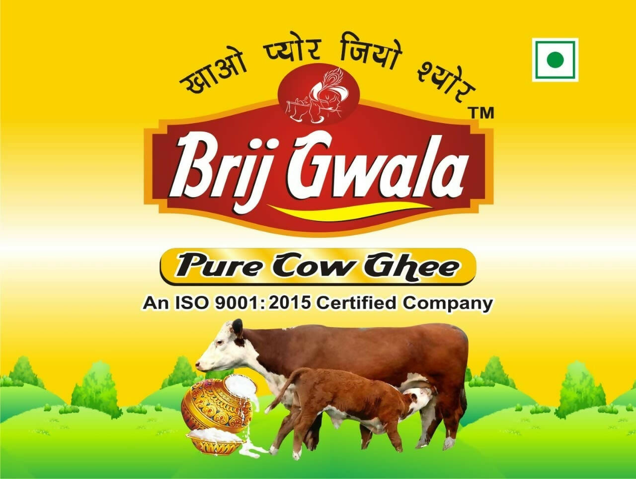 Brij Gwala Desi Cow Ghee | Pure Cow Ghee for Better Digestion and Immunity | Made From Grass Fed Cow's Milk - Swadesiicart