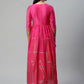 Ahalyaa Womens Pink Crepe Printed Dress | Swadesiicart