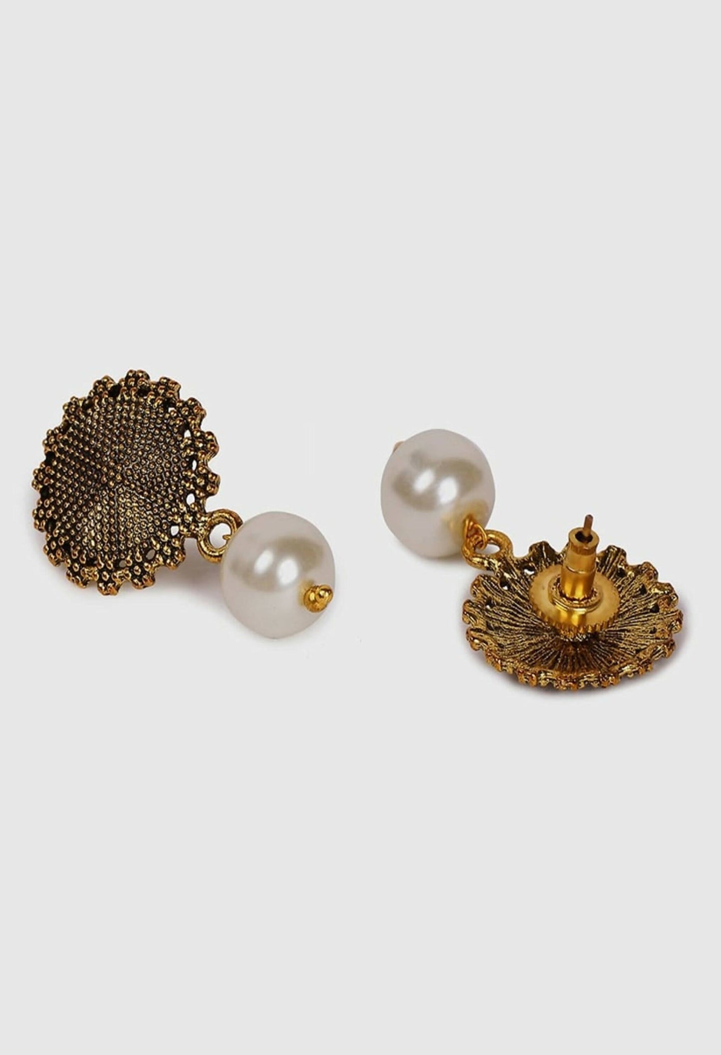 Mominos Fashion Joharkamal Oxidised Gold-Polished Pearls Work Long Necklace Handicraft For Women & Girls | Swadesiicart