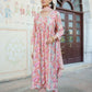 Vaasva Women Peach Muslin Embroidered Kurta, Pant & Dupatta Set | Swadesiicart