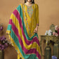Chinnon Silk Yellow Salwar Suit with Multicolor Dupatta - Emponline | Swadesiicart