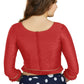 Aastha Fashion Women's Red Art Silk Designer Party Wear Readymade Blouse