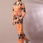 Myshka Women's Multi Printed Polo Collar Party Top With Trousers Co-ord set - Swadesiicart