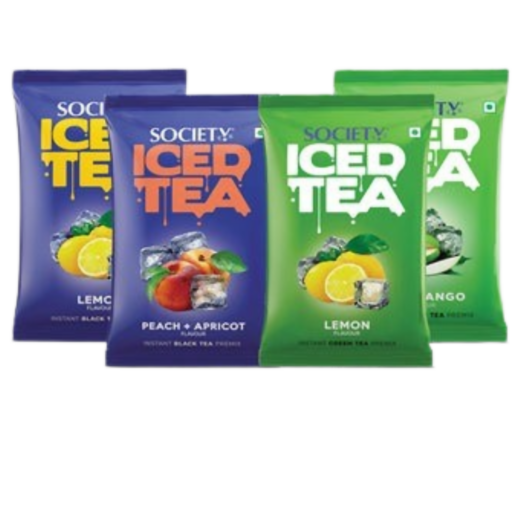 Society Raw Mango & Peach & Apricot & Lemon & Green Tea Lemon Iced Tea Combo | Swadesiicart