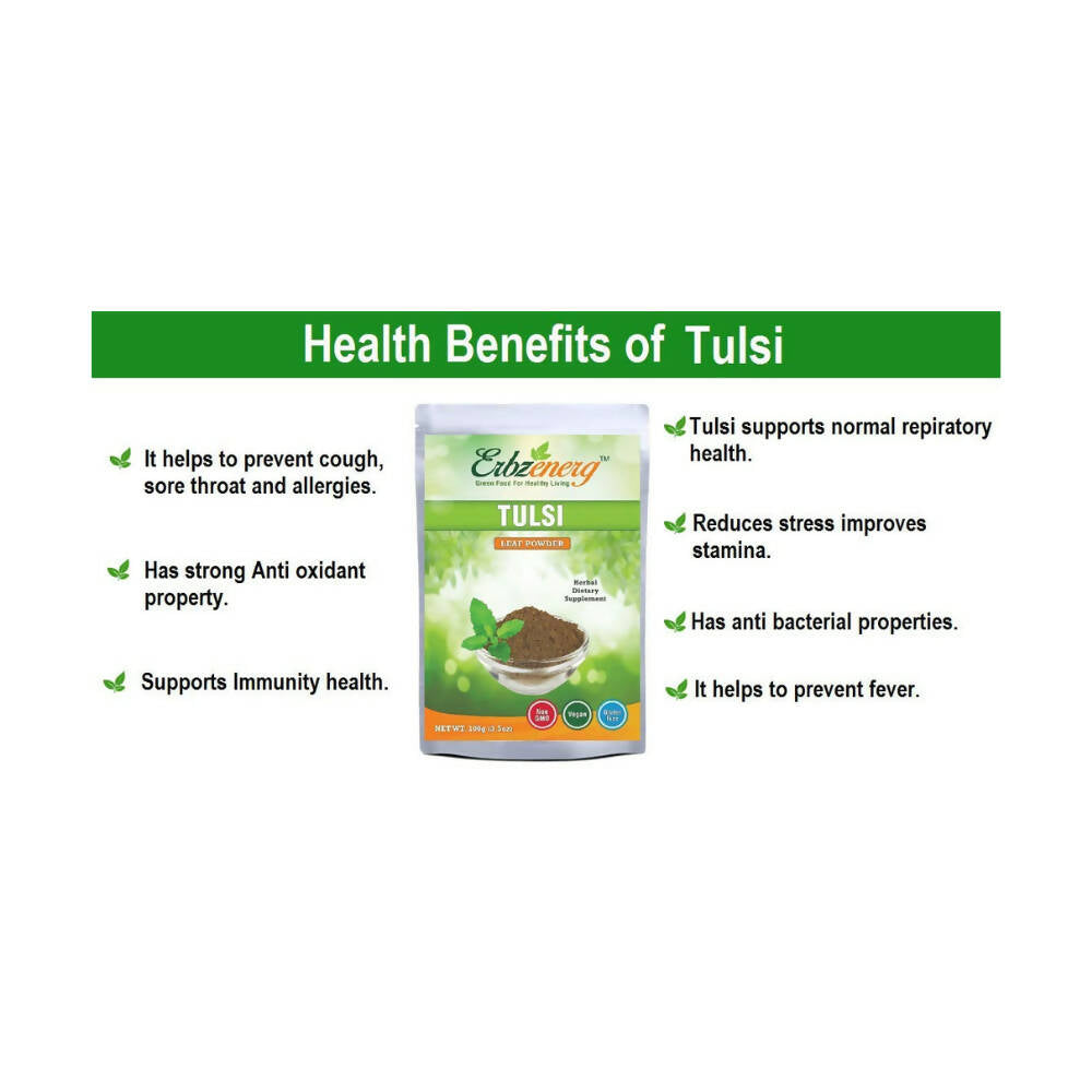 Erbzenerg Organic Tulsi Leaf Powder - Swadesiicart