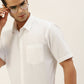 Ramraj Cotton Mens Half Sleeve Formal 100 % Cotton White Shirt | Swadesiicart