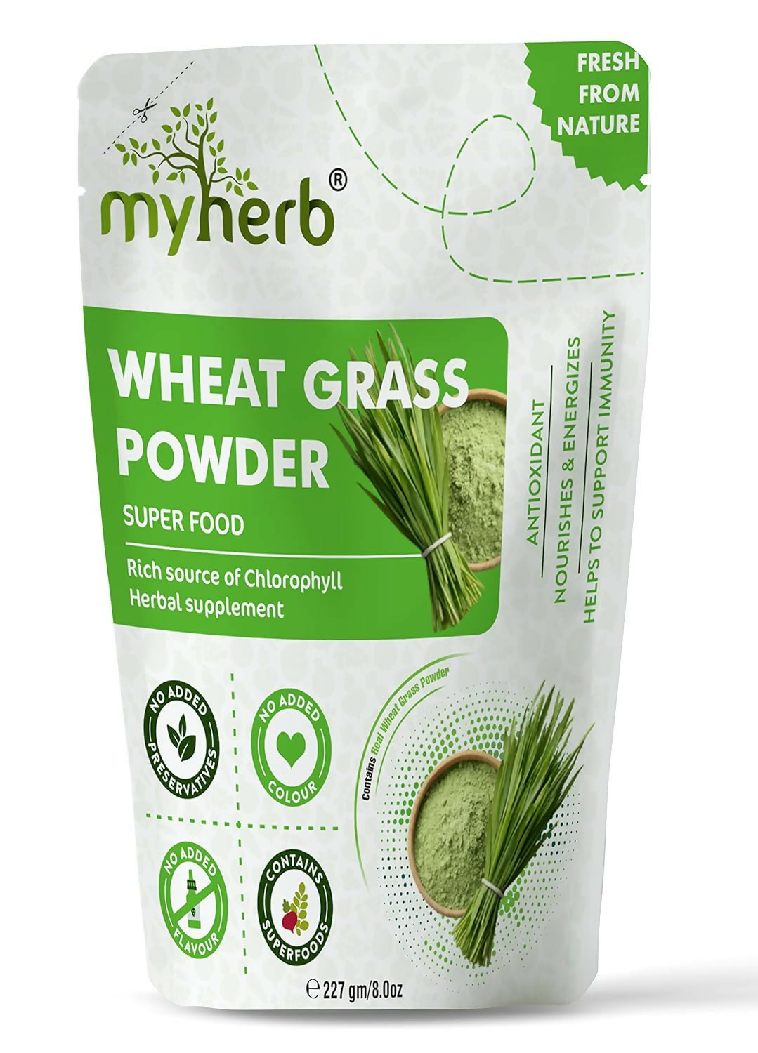 Myherb Natural Organic Wheat Grass Powder - Swadesiicart