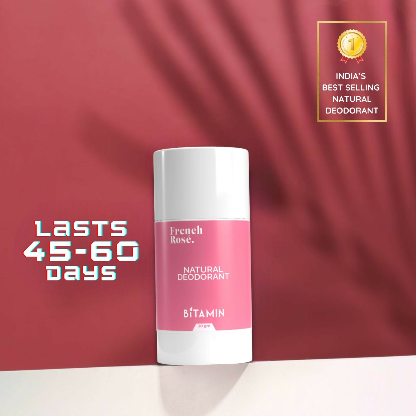 Bitamin Natural Deodorant French Rose, Wild Roo Roll On