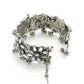 Mominos Fashion Kamal Johar Oxidised Silver-Plated Mirror work Design Bracelet