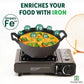 The Indus Valley CASTrong Cast Iron Kadai, Pre-seasoned, Nonstick, 100% Pure, Toxin-free, Induction, 21/25cm, 1.7L/3.3kg