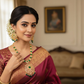 Uncut & Emerald Designer Necklace Set