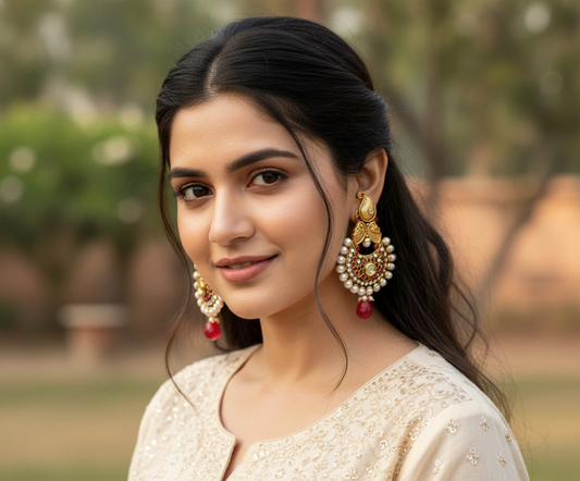Pink Kemp Mango Designer Earrings