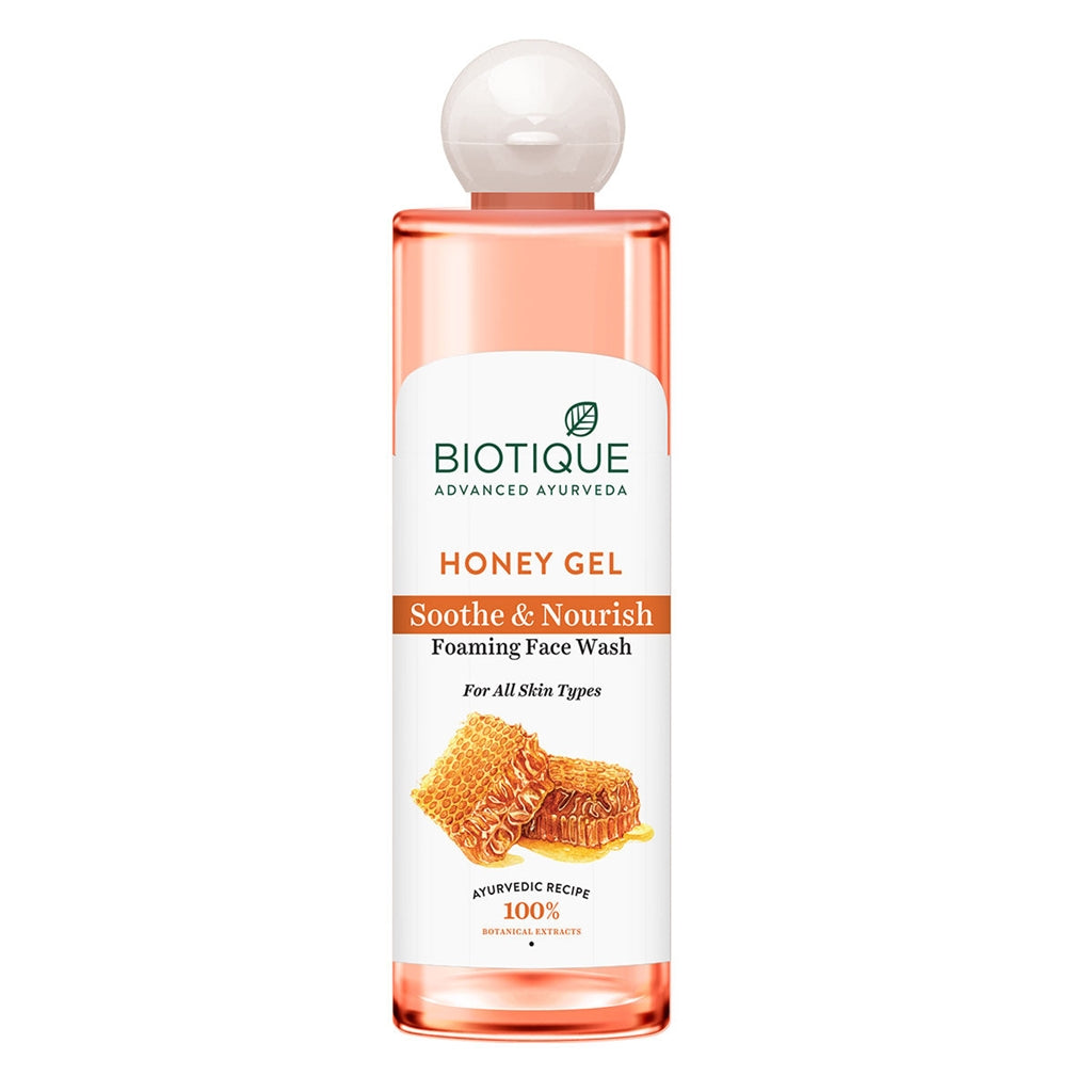 Biotique Advanced Ayurveda Bio Honey Gel Refreshing Foaming Face Wash - Swadesiicart