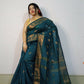 Exclusive Collection Beautiful Purssion Green Cotton Silk Woven Handloom Saree With Running Blouse Piece - Swadesiicart