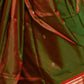 Very Much Indian Pure Silk Yeola Handloom Green Red Dual Tone - Paithani Saree With Traditional Double Pallu | Swadesiicart