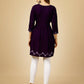 Jyoti Fashion Women's Purple Viscose Rayon Embroidered Casual Top | Swadesiicart