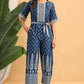 Juniper Women Indigo Rayon Printed Straight Jumpsuit - Swadesiicart