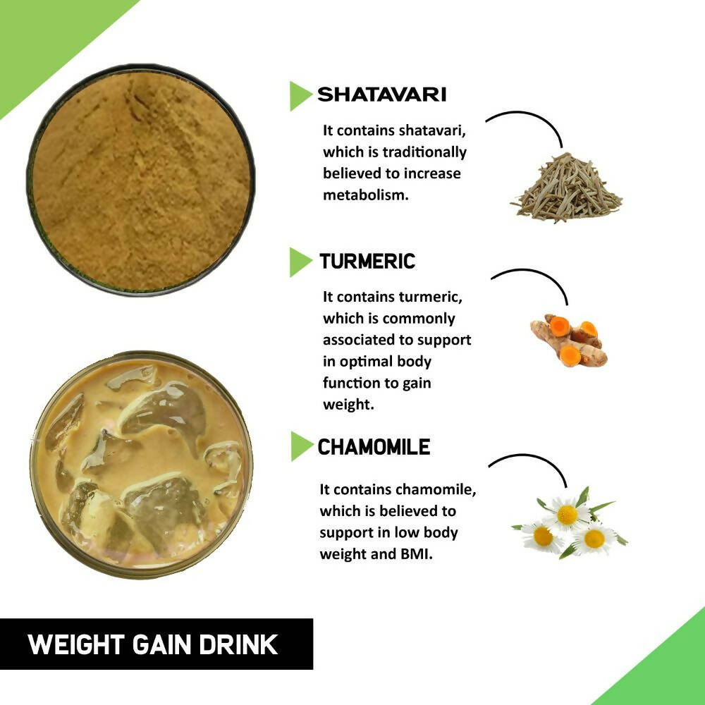 Just Vedic Weight Gain Drink Mix - Swadesiicart