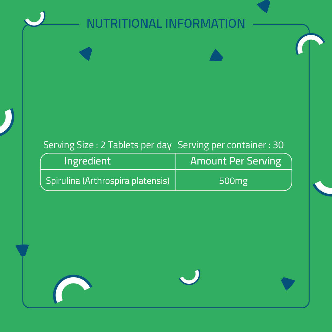 Laurik Spirulina 500Mg Supplement Tablets | Swadesiicart