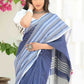 Beatitude Blue Cotton Tanchori Handloom Saree
