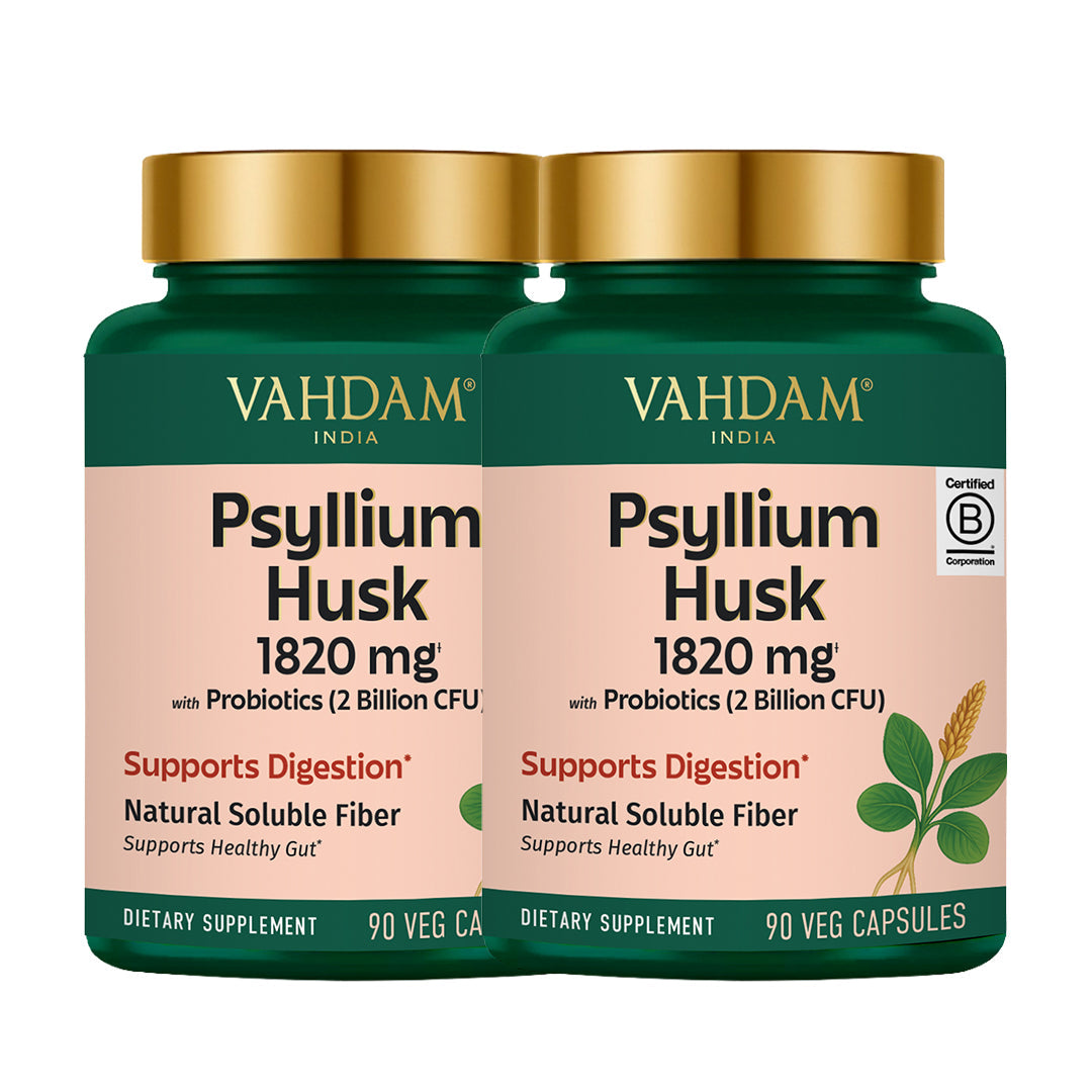 Psyllium Husk 1820mg with Probiotics (2 Billion CFU)