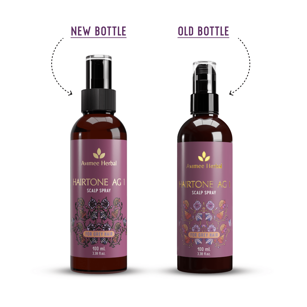 Avimee Herbal Hairtone AG 1 Scalp Spray For Grey Hair With Indigo, Henna, Beet Root and Hibiscus Extracts - Swadesiicart